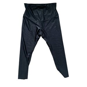 Belly Bandit Black Metallic Athletic Leggings L